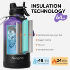 Swigina 64 oz Insulated Water Bottle - Image 3
