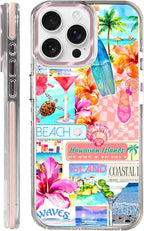 Case for iPhone 13 Pro, Coastal Beach Cover Coquette Collage Phone Case by Toulas