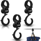 Taiyin 4 Pcs Walker Hook Hanging Multipurpose 360° Rotation Stroller Clip by Taiyin