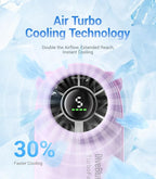 Diveblues Handheld Portable Turbo Fan, 4000mAh USB Rechargeable Pocket Fan - Image 3