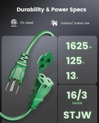 SURAIELEC 25 FT Outdoor Extension Cord - Image 5