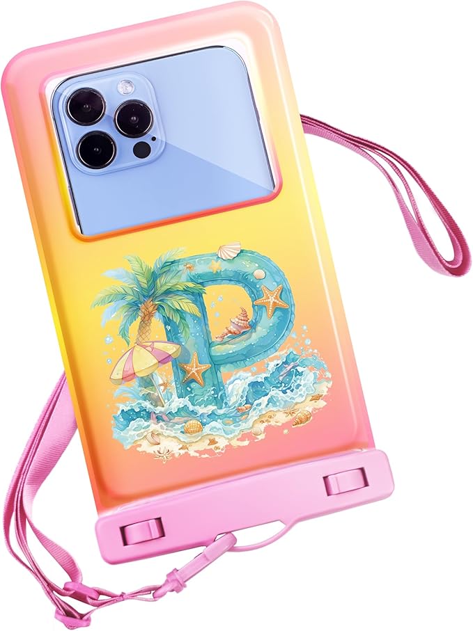Personalized Initial Waterproof Phone Pouch Case by Unknown