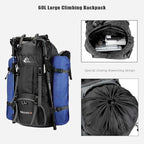 Bseash 60L Waterproof Hiking Camping Backpack - Image 4