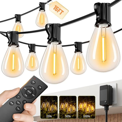 15FT LED Outdoor String Lights by Unknown