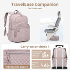 Backpack for Women, College Backpack, Quilted Casual Daypack, Waterproof - Image 6