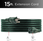 UltraPro Outdoor Extension Cord, 15 Ft, Heavy Duty 3 Prong Extension Cord - Image 2