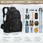 Maelstrom Hiking Backpack, 40L Waterproof Camping Daypack - Image 2