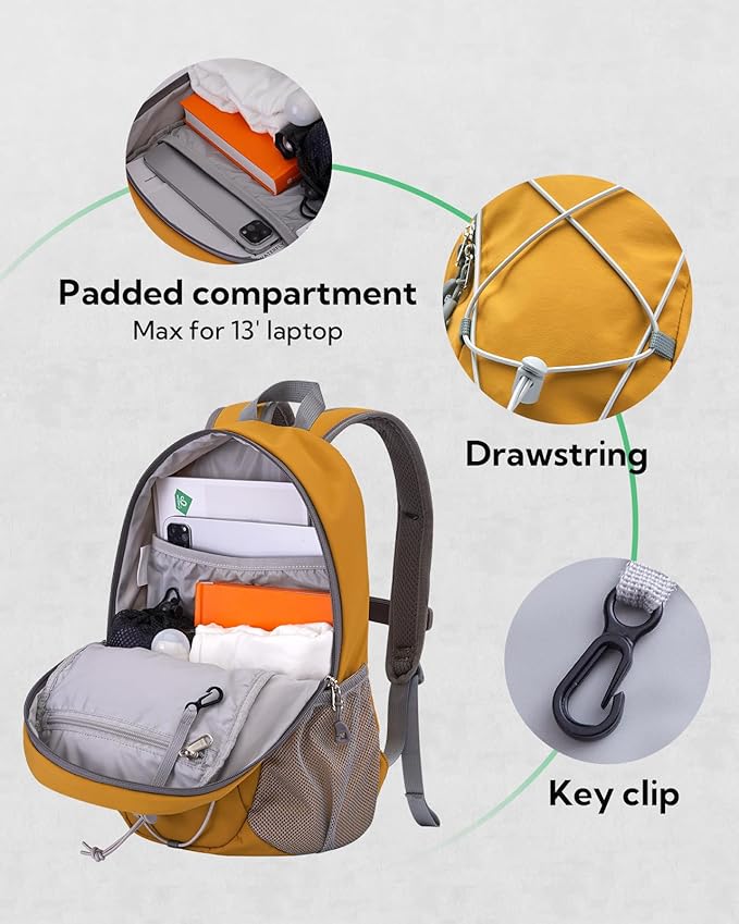 WATERFLY 12L Small Hiking Backpack: Day Pack Lightweight Travel Bag Camping - Image 4