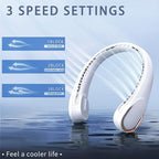 ASNUG Portable Neck Fan, Bladeless Neck Fan, USB Rechargeable Personal Fan - Image 3