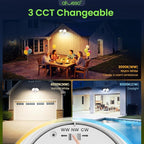 ALUSSO Motion Sensor Outdoor Lights, 30W 3500LM Flood Lights Outdoor 120V - Image 4