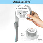 Secopad Grey Window Screen Repair Tape, 3IN X 20FT Screen Repair Kit - Image 2