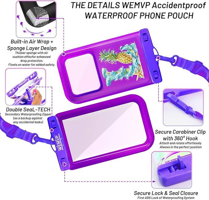 Personalized Initial Waterproof Phone Pouch Case - Image 3