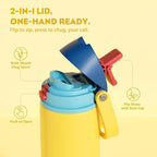 POWCAN 18 oz Stainless Steel Water Bottle: 2-in-1 Push-Button Spout & - Image 2