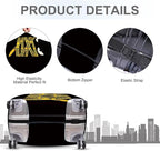 ANNA QUEEN Warning Tape Luggage Cover, Funny Eyes and Yellow Tape Design - Image 4