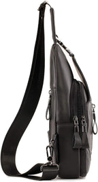 Hebetag Leather Sling Bag Hiking Daypack - Image 3