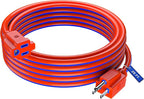 Maximm 25 Ft Blue and Orange Extension Cord, Heavy Duty 3-Prong Outdoor Power by MaximmCable