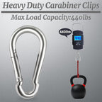 Locking Carabiner Clips, Stainless Steel Spring Snap Hook Locking Carabiner - Image 6