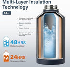 DYSANKY 64 oz Insulated Water Bottle | Upgraded Thickened Stainless Steel Water - Image 4