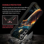 for Samsung Galaxy S24 S25 Plus Case, Star Cave Hungry Wolf Pattern Graphic - Image 7