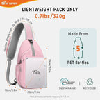 SKYSPER Sling Bag RFID Cross Body Bag Recycled Crossbody Backpack Travel Daypack - Image 5