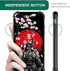 for iPhone 7/8 Case, Sakura Japanese Samurai Pattern Graphic Design Girl Boy - Image 6