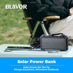 BLAVOR Solar Power Bank 20000mAh Built-in Cables, Wireless Charger - Image 7