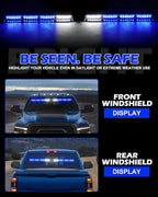 HLauto 604N Emergency Dash Strobe Lights: 2x16.8 inch Blue Security Light - Image 2