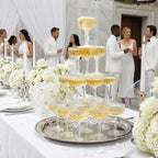 Premium ACRYLIC Champagne Tower Kit | 20 Stackable 7 oz Plastic Coupe Flutes | - Image 7