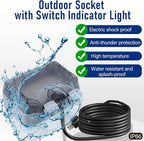 Outdoor Power Outlet Box with 32.8Ft Extension Cord, NEMA 5-15R, STW 14 AWG - Image 7