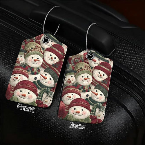 2 Pack Cute Snowman Luggage Tags - Image 2