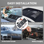 FlexSolar 28W 12V Portable Solar Panel Battery Charger Maintainer Kits Trickle - Image 4