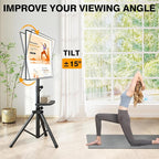 Tripod TV Stand with Shelf for 23-75 inch TVs up to 100 lbs, Outdoor TV Stand - Image 2