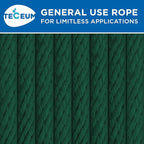 TECEUM Cotton Rope 3/16” – 100 FT – Strong All-Purpose Braided Rope – Natural - Image 9