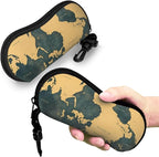 Watercolor Orca Whale Glasses Case Neoprene Portable Zipper Eyeglass Bag - Image 7