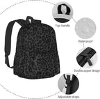 cfpolar 17 Inch Backpack Dark Gray Cheetah Leopard Print Laptop Bag Shoulder - Image 5