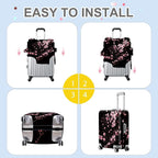 ANNA QUEEN Cherry Blossom Luggage Cover, Elegant Pink Sakura Design Suitcase - Image 6