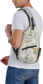 Tropical Floral Plant Crossbody Sling Bag - Image 7