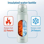 GOPPUS Insulated Water Bottle 20oz Stainless Steel BPA-Free Sports Bottle Ideal - Image 5