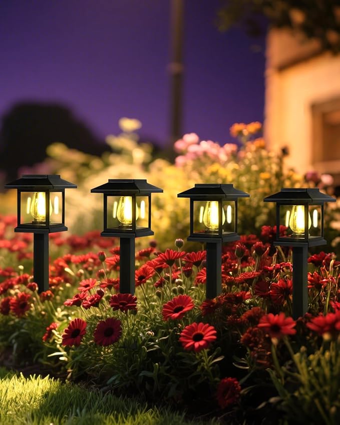 Albelt Solar Pathyway Lights Outdoor, 2 Pack Waterproof Solar Garden Lights - Image 3