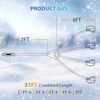 K KASONIC - 31FT Christmas Lights Outdoor Extension Cord - Image 3