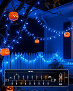 Brightown Blue Christmas Mini String Lights, 100-Count 26.5ft Incandescent Bulb - Image 2