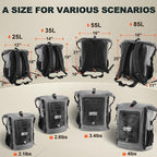OSAH DRYPAK Waterproof Backpack Dry Bag 25L/35L/55L/85L – Heavy Duty Roll-Top - Image 2