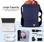 Drawstring Backpack with Mesh Pockets String Gym Bag Sackpack Sandproof Water - Image 2