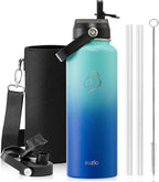 BUZIO Water Bottle Insulated 40oz, Triple Wall Vacuum Stainless Steel Flask by BUZIO