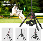 68" Ball Head Camera Tripod & Monopods, 360° Smooth Rotation V-Yoke Rifle - Image 7