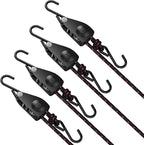 1/4" Ratchet Tie Down Straps, Heavy Duty Kayak Pulley System by ELUFAH