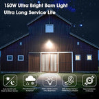 150W 4 Pack 20000LM Dusk to Dawn Outdoor Lighting, LED Barn Lights Outdoor - Image 9
