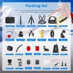 NEEWER 50 in 1 Action Camera Accessory Kit Compatible - Image 3