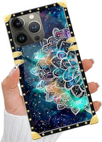 Compatible with iPhone 15 Pro Case, Starry Sky Colourful Mandala Luxury Golden - Image 2