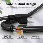 POWGRN 50 FT 16/3 Black Indoor Outdoor Extension Cord Waterproof, 3 Prong - Image 3